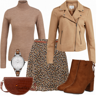 Kurz/Mini Outfit mit Grau Short Große Größe/Rock About You "Outfit für den Herbst"