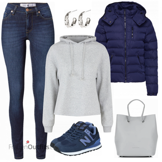 Outfit mit Schwarz/Blau Superdry "Bequemer Alltagslook"
