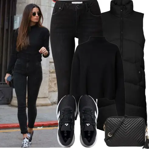 Comment poter Noir Robe Grande Taille/Parka grande taille VERO MODA avec Noir Robe Grande Taille/Manteau Parka grande taille VERO MODA
