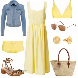 Outfit mit SommerKleid Modström "Gelber Sommerlook"