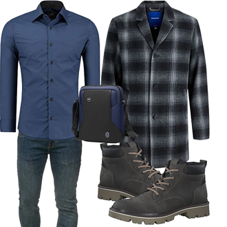 Mit Diebstahlschutz Outfit mit Schwarz BAIGIO "Modisches Winter Outfit"