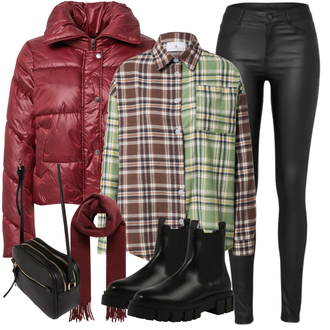 Winter Outfits mit Grau Bluse & Tunika Daisy Street "Cooles Winter Outfit"