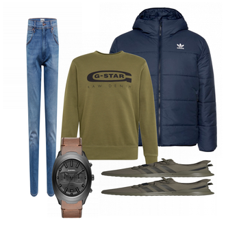 Outfit mit Grau Sneaker Adidas Originals "ADIDAS"