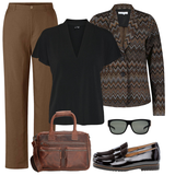 bruin Lang Wollen Blazers Outfits voor Dames image