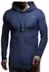 Leif Nelson Herren Kapuzenpullover Slim Fit Baumwolle-Anteil Basic weißer Männer Hoodie Kapuzenshirt Pulli Langarm Jungen schwarzer Pullover-Shirt mit Kapuze LN6300 Dunkel Blau Medium