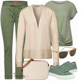 Outfit mit Grün Sneaker Superdry "Perfekt für den Frühling"