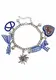 J. Jayz Armband blau / braun / silber / perlweiß