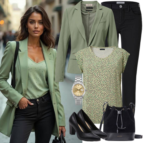 Schwarz Trotteur/Pump Niedriger Absatz/SommerStiefelette/Bequemer Pump/Chelsea Boot/Business-Schuh/Lederschuh/Clog Für Herbst & Winter/Bequemer Schuh ANDREA CONTI kombinieren mit Silber/Dunkelgrau Schmuck Armband Firetti