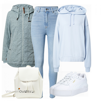 Outfit met wit Sneaker Puma "Outfit Voor De Winter"