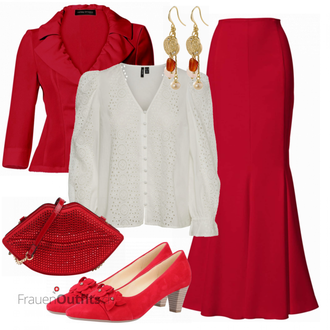Outfit mit Rot High Heel Gabor "Auffälliges Abend Outfit"