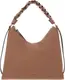 COCCINELLE Leren Schoudertas Boheme Grana Double Shoulder Bag Skin / Gazpacho Lichtbruin