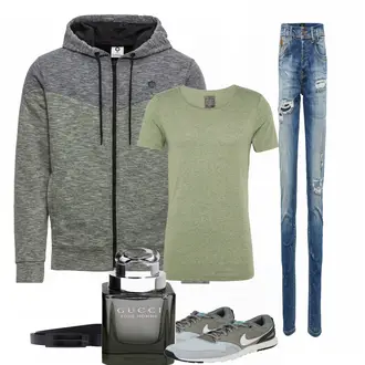 Outfit mit Grau Accessoire Gucci "Olive"