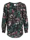 VILA Bluse smaragd / pink / schwarz