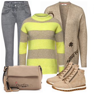 Outfit mit Beige Stiefel Gabor "Herbst Outfit für den Alltag"
