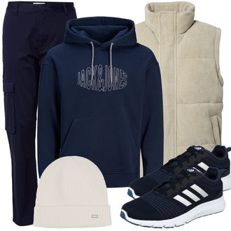 Outfit mit Schwarz Sportschuh Adidas Performance "Freizeit Outfits"