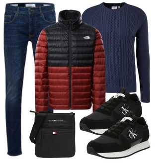 Outfit mit Schwarz Sneaker Low/Schmaler Sneaker/Teddy Sneaker/Sommer Sneaker/Vintage Sneaker Calvin Klein Jeans "Freizeit Outfit"