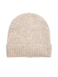 Beige women's wool beanie - Women