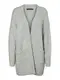 VERO MODA Damen VMKAKA LS Open Coatigan Boo Strickjacke, Grau (Light Grey Melange Light Grey Melange), M