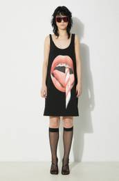 Bombana obleka Mouth Print Tank Dress rna barva, W01FPDTA111CO01BK01