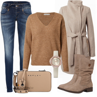 Outfit met blauw Gang "Outfit voor de winter"