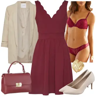 Festlische outfits mit Beige Unterhose Lascana "Abend Outfit"