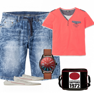 Outfit mit Beige Sneaker Adidas "Diesel"