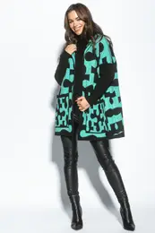 Woman's Cardigan F1789 Biscay Green