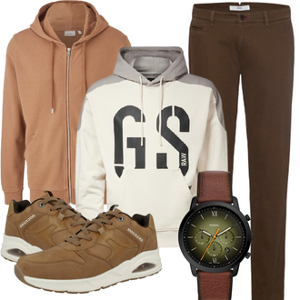 Outfit mit Braun Sneaker Dockers by Gerli "Praktischer Look"