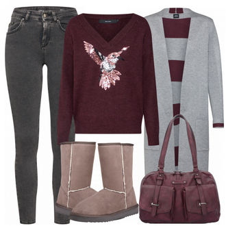 Outfit mit Braun Stiefel ESPRIT "Liberta"