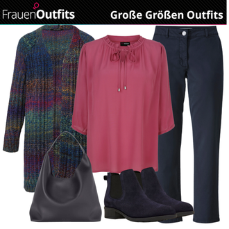 Outfit mit Schwarz Stiefel ESPRIT "Große Größen Outfits fürs Büro"