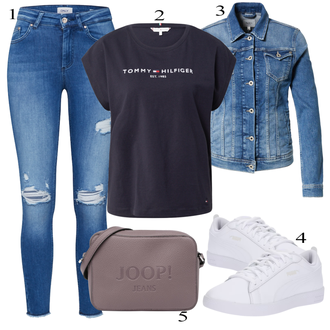 Denim tenues avec Bleu clair/Bleu Veste Courte en Jean Pepe Jeans "tenues parfaite"