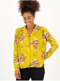 Yellow women's patterned shirt Oh My Deer - Women