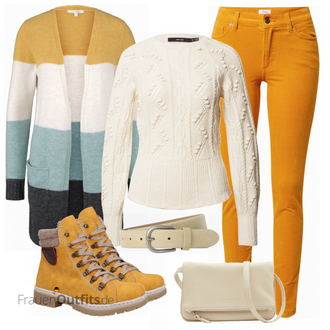 Outfit mit Gelb Stiefel Rieker "Perfekt für den Herbst"