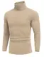 COOFANDY Rollkragenpullover Rollkragen Herren Warmer Pullover Turtleneck Herren Thermo Langarmshirt Khaki M
