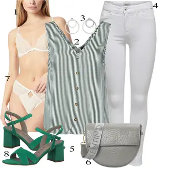 outfit mit Dodatek za spodnje perilo HUNKEMÖLLER, Siva HUNKEMÖLLER "Poletna oblačila"