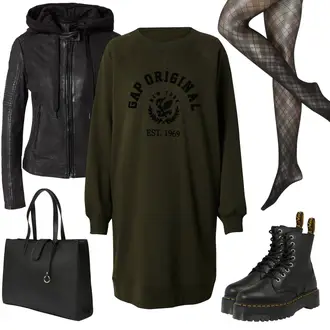 Outfit mit Kleid Große Größe GAP "Rockiger Freizeitlook"
