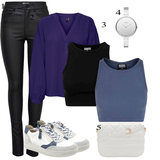 blauw VERO MODA Jerseyblouse Outfits voor Dames image