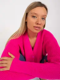 Fluo rov cardigan se zapnnm na knoflky