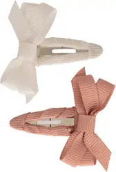 Baby haarspeldjes met twist en linten strik - sweet nectar   Roze   Baby