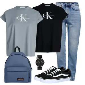 Outfit met Zwart Sneaker Vans "Zomerkleding"