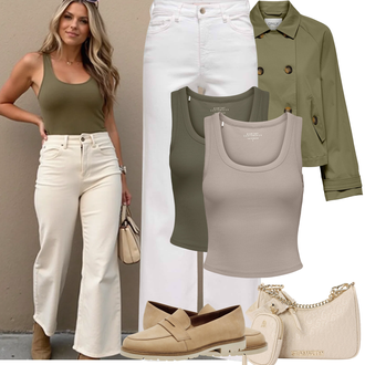 Basic Outfit sa Tamnozelena/Kaki/Zeleno Nekategorizirano Only "Frühlings Outfit"