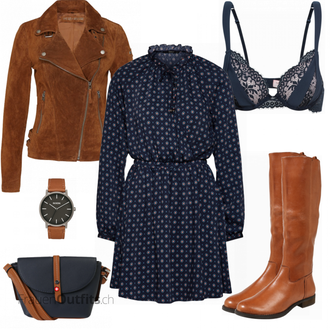 Outfit mit Rot Lederjacke Freaky Nation "SPM Stiefel"