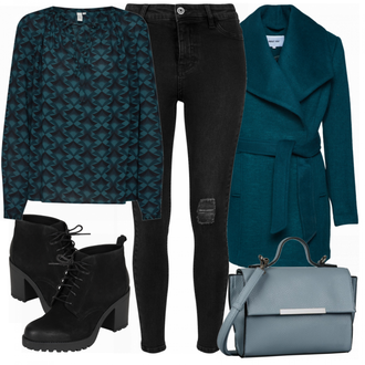 Outfit mit Blau Stiefel Vagabond Shoemakers "NEWYORK"