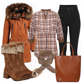 Outfit met bruin Khujo "OverJou"