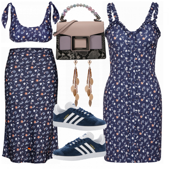 Mit Pailletten Outfit mit Braun/Dunkelblau/Blau/Pastell/Rot Bustier-Bikinitop/Bikini Crop Top/High-Neck-Bikinitop/Herren Leder Gürtel/Push-Up-Bikinitop Leger by Lena Gercke "LEGER KLEID"