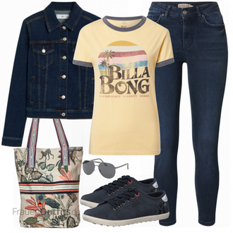 Outfit mit Orange T-Shirt BILLABONG "Schönes Freizeit Outfit"