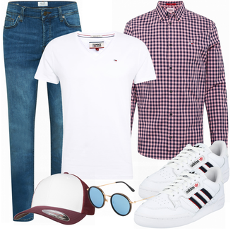 Outfit mit Weiß Sneaker/Leder Sneaker Adidas Originals "Street Style Outfit"