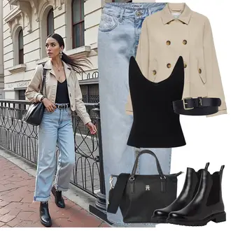 Outfit mit HellBlau/Blau Hose Große Größe/Baggy Jeans/Boyfriend Jeans/Dad Jeans/Girlfriend Jeans/Loose fit Jeans/Mom Jean/Formelles Hemd/Vintage jeans/Wide Leg Jean Only "Perfekter Look für den Frühling"