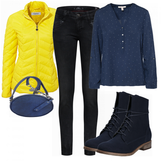 Winter Outfits mit Bluse und Tunika ESPRIT "Gelb"