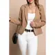 Blazer Mit Klassischem Kragen Softina, Camel